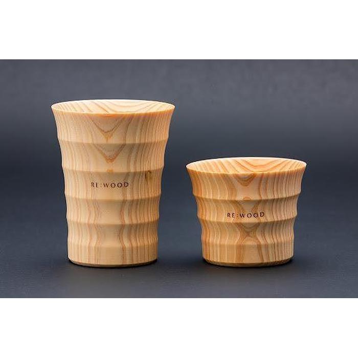 【ふるさと納税】タンプラー NAJIMU (M)(L)  2個書き割り 純一無雑材 びわ湖を育んだ滋賀県産 ヒノキ