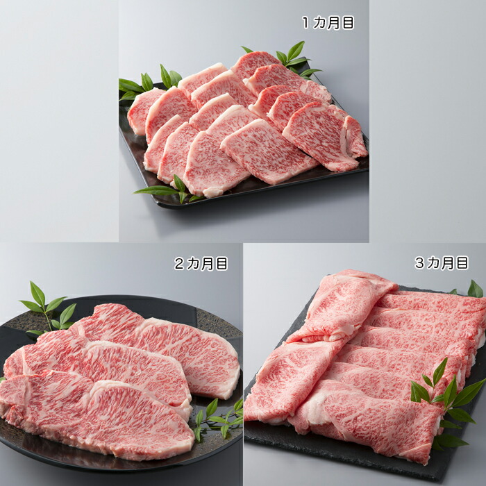 【ふるさと納税】【A-008】大吉商店 近江牛ロースづくしコースＡ（頒布会３カ月） ［高島屋選定品］