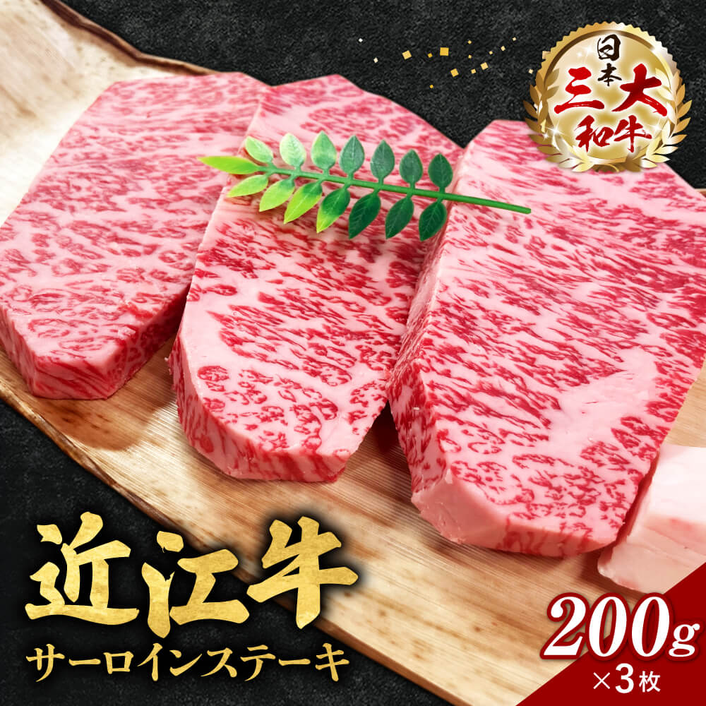 【ふるさと納税】近江牛サーロインステーキ 200g×3枚 西川精肉店 滋賀県 東近江市 D-E18 近江牛 サーロイン ステーキ 200g 3枚 西川精肉店 ブランド牛 和牛 国産牛 高級肉 霜降り 牛肉 贈答品 お取り寄せ 滋賀県産 東近江市|滋賀県東近江市