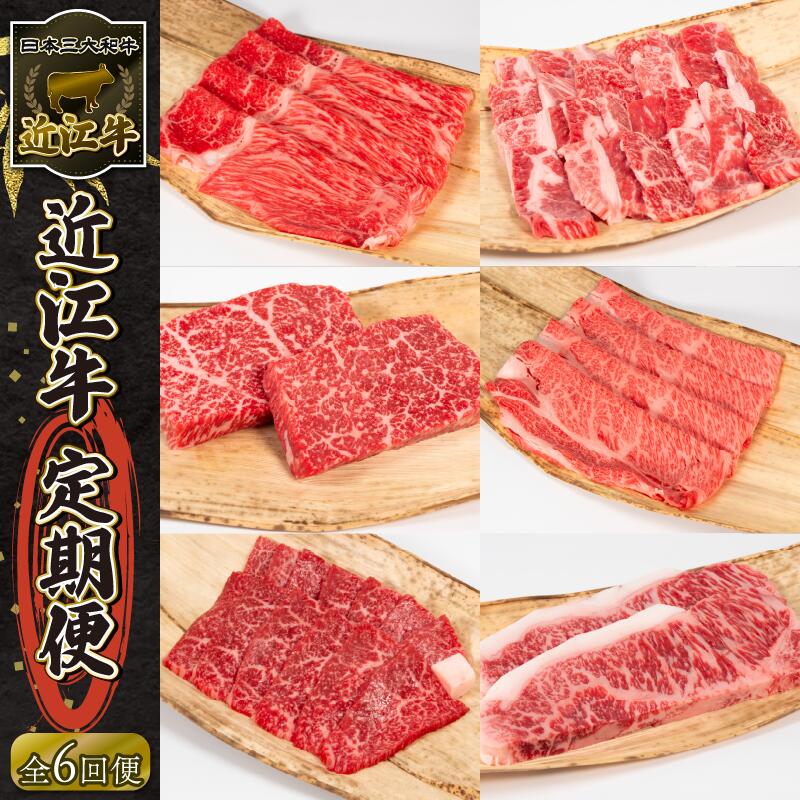【ふるさと納税】 近江牛 定期便 6回 すき焼き ステーキ 焼肉 カルビ モモ バラ 肩ロース 赤身 霜降り サーロイン 肩ロース ロース ロイン 黒毛和牛 和牛 肉 国産 お弁当 ブランド 近江牛 毎月 三大和牛 滋賀県 竜王 岡喜 神戸牛 松阪牛 に並ぶ 日本三大和牛 ふるさと納税