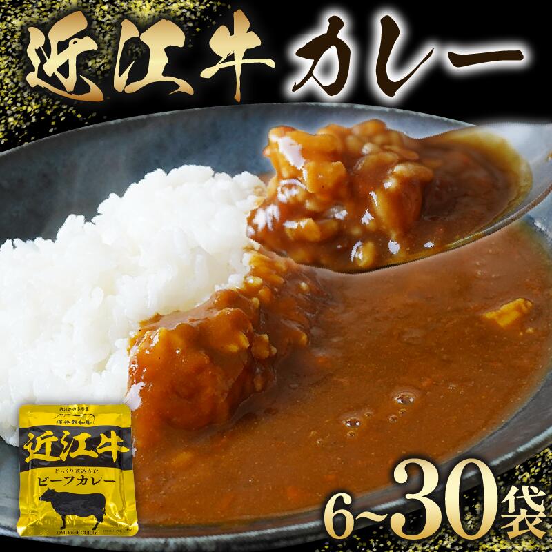 【ふるさと納税】 近江牛 レトルト カレー 160g×6～30袋 セット 【 黒毛和牛 牛肉 960g ～ 4800g 肉 ギフト 自宅用 黒毛和牛 国産 近江 三大和牛 和牛 贈り物 内祝い 神戸牛 松阪牛 に並ぶ 日本三大和牛 滋賀県 竜王町 澤井牧場 送料無料 5000円以下 お買い物マラソン  】