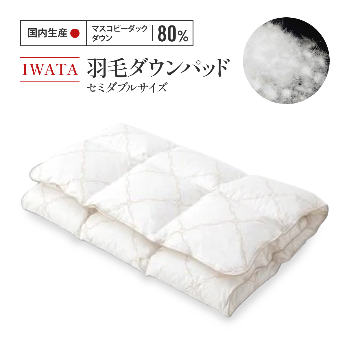 【ふるさと納税】 敷きパッド 虚蝉ダブル 綿羽 落ちこむ IWATA 技術者 滋賀県 愛荘町