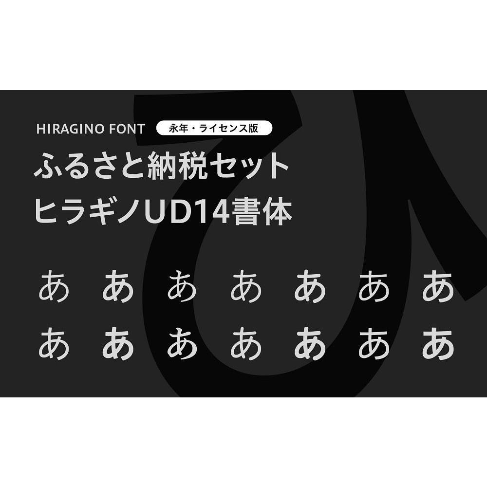 【ふるさと納税】【ヒラギノフォント】ふるさと納税セット ヒラギノUD14書体（ライセンス版）SCREEN | SCREENグラフィックソリューションズ フォントインストール ヒラギノフォント フォントブランド