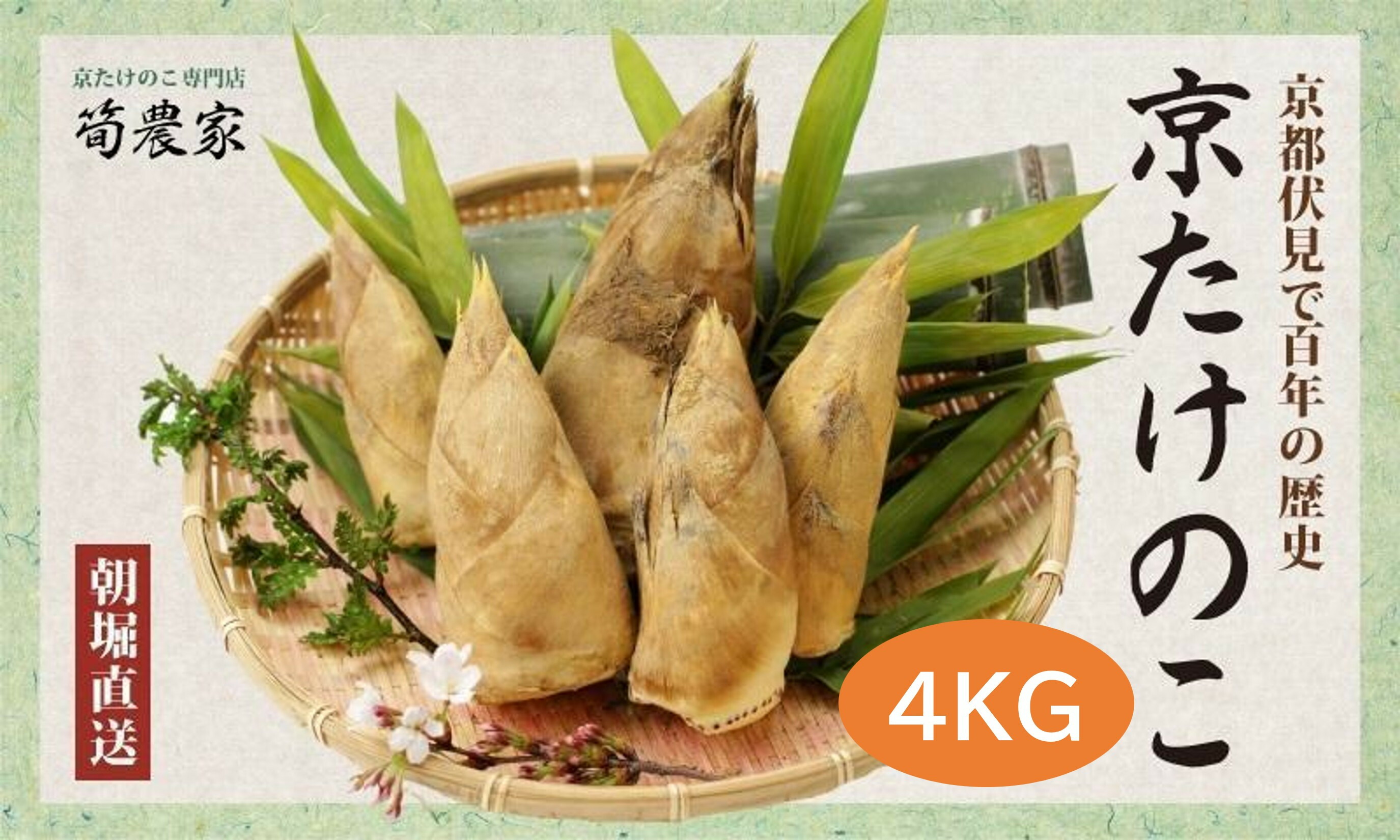 【ふるさと納税】予約受付【筍農家】京都産 朝堀り たけのこ 優秀品 4KG（3-7本） [ 京都 筍専門店 たけのこ 朝掘り直送 新鮮 人気 おすすめ おいしい タケノコ 季節限定 お取り寄せ 通販 送料無料 ふるさと納税 ] | 京都 筍 タケノコ 野菜