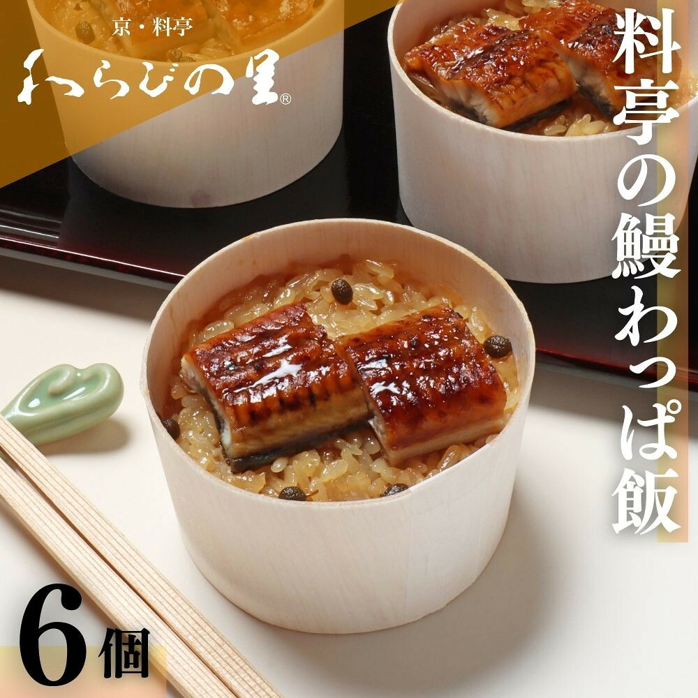 【ふるさと納税】【わらびの里】料亭の鰻わっぱ飯 6個入［ 京都 料亭 京料理 懐石 人気 おすすめ 鰻 うなぎおこわ お取り寄せ 通販 送料無料 ふるさと納税 ］