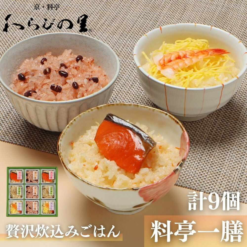 【ふるさと納税】【わらびの里】料亭一膳(4種)［ 京都 料亭 京料理 懐石 人気 おすすめ 炊込みご飯 赤飯 おこわ お取り寄せ 通販 送料無料 ふるさと納税 ］