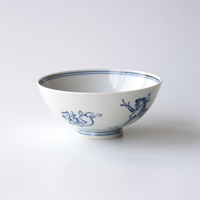 【ふるさと納税】【たち吉】鳥獣戯画 飯茶碗 染付|京都府京都市