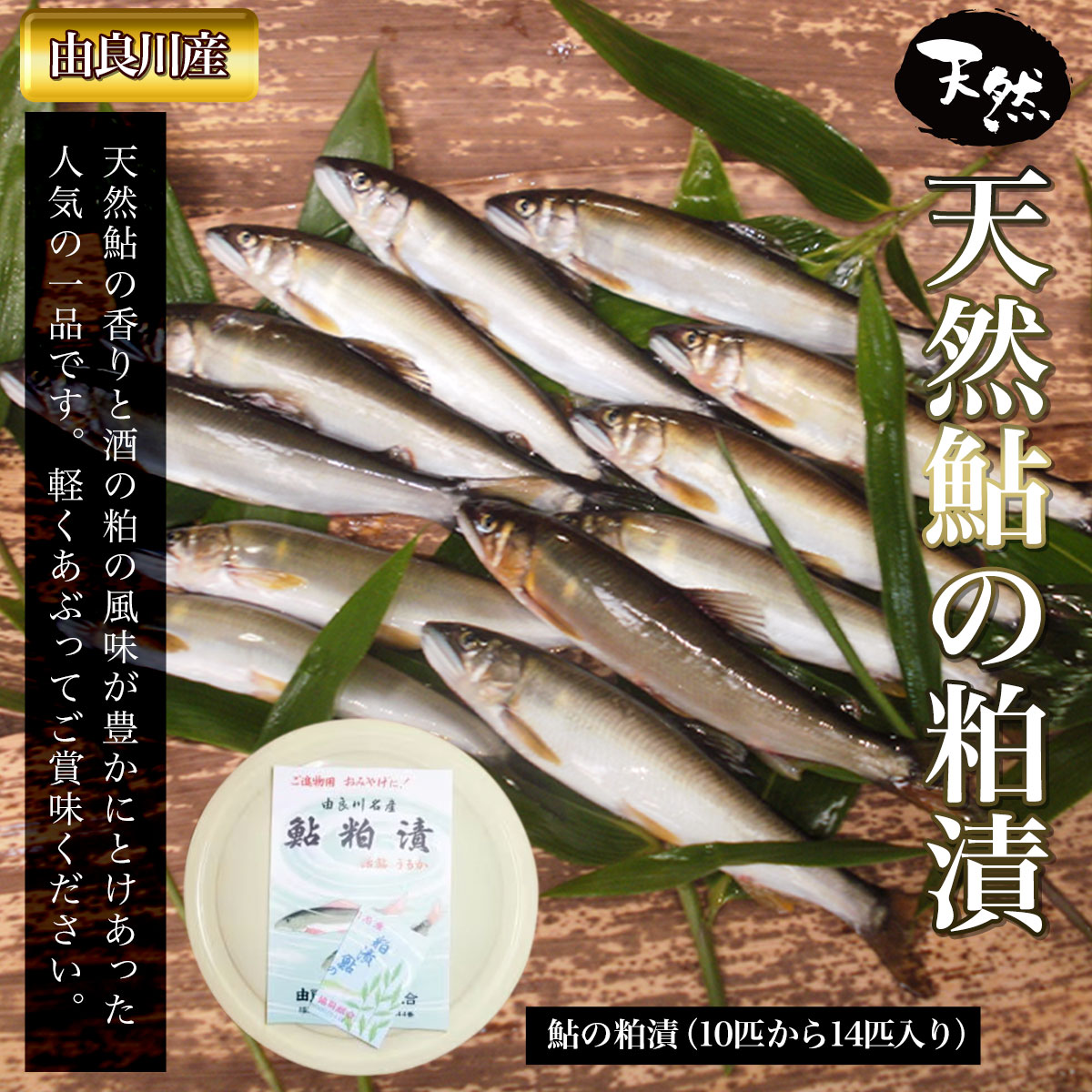 【ふるさと納税】＜由良川産＞天然鮎の粕漬 (10匹から14匹入り) 鮎 あゆ 天然 【fc-ZF005】【由良川漁業協同組合】