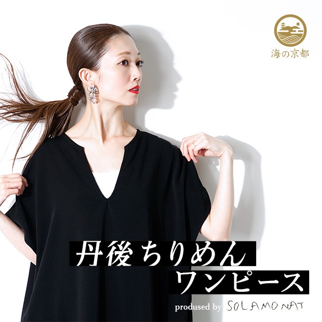 【ふるさと納税】ワンピース レディース フリーサイズ 秋冬春 ロング フォーマル 黒 ブラック 上品 丹後ちりめん 京都府舞鶴市 きれいめ 服 おしゃれ