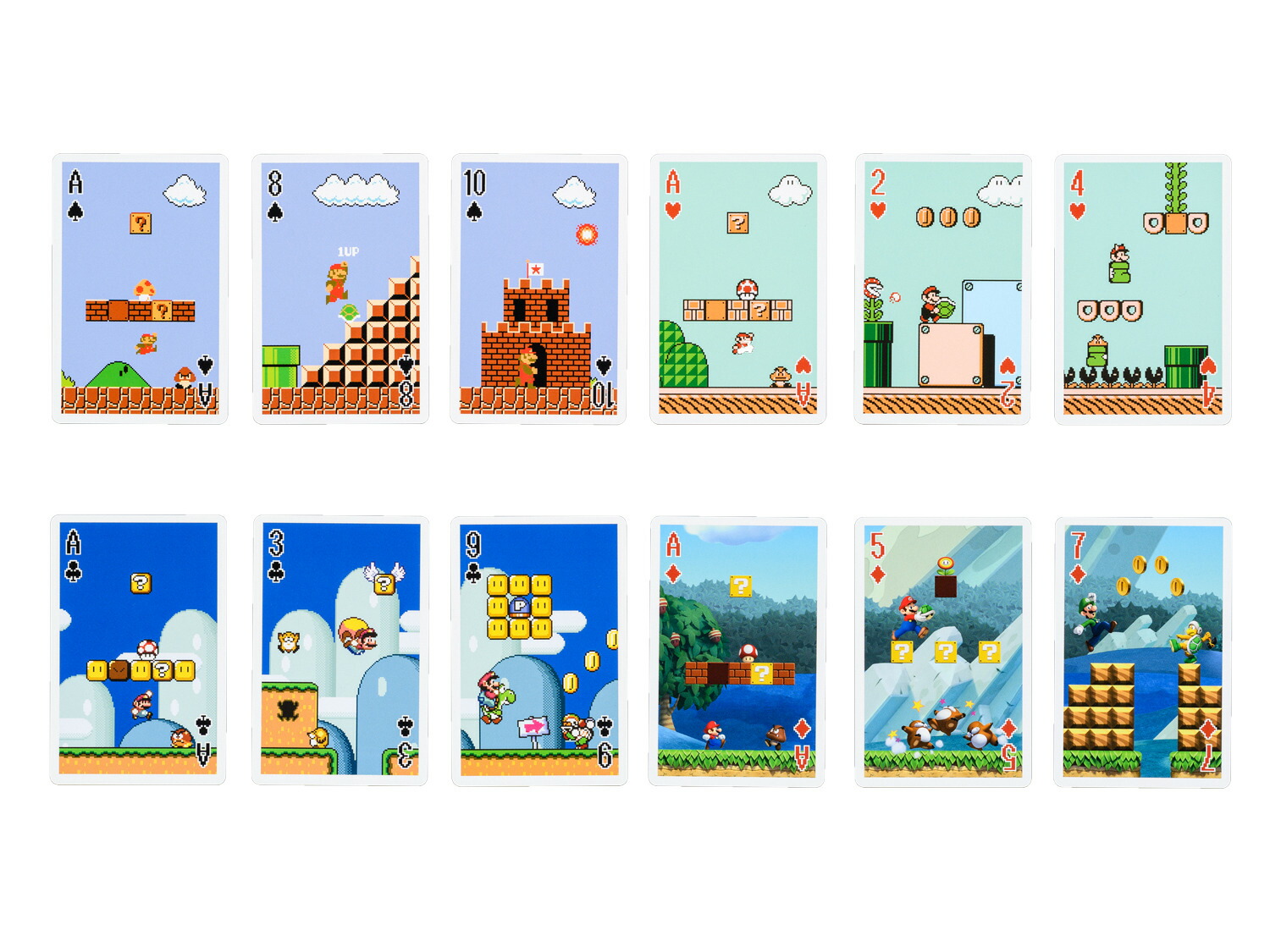 どうぶつの森カルタ、マリオ花札、マリオトランプ マリオトランプNo.6(レトロアート)+マリオ花札赤セット(2種・各1