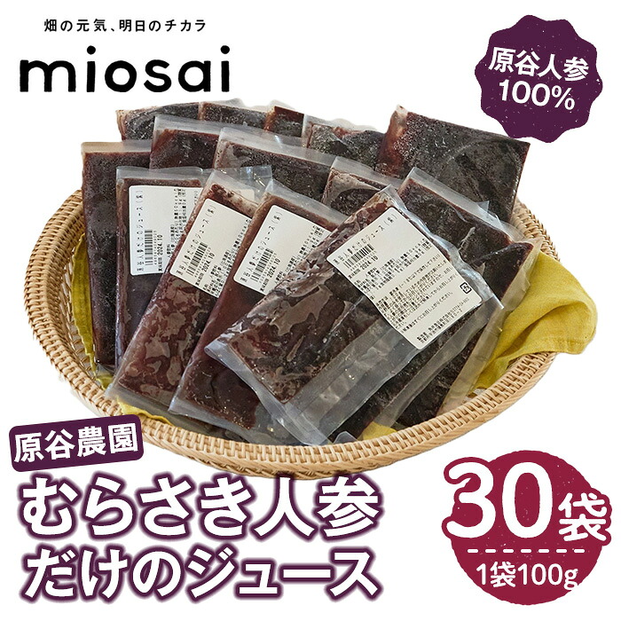 【ふるさと納税】<ミオサイ>原谷農園 むらさき人参だけのジュース(計30袋) 紫 ニンジン にんじん ジュース 野菜 北海道 原谷人参 【uj-DA004】【角井食品】