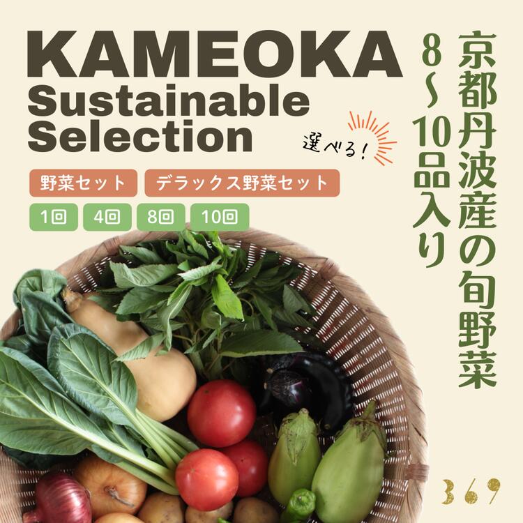 【ふるさと納税】野菜 定期便 選べる 1回 4回 8回 10回 旬の野菜セット 京都丹波産 ＜369商店＞（DXには平飼い卵10個、季節の果物又は加工品付き）※全て栽培期間中農薬・化学肥料不使用 ※北海道・沖縄・離島への配送不可
