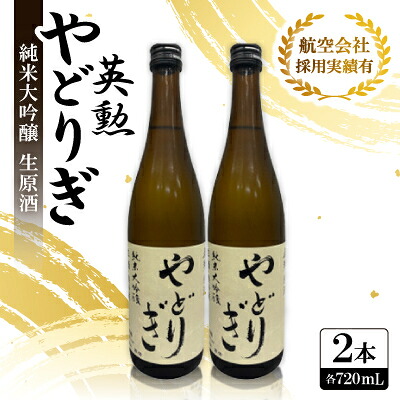 【ふるさと納税】英勲やどりぎ 純米大吟醸 生原酒 720ml×2本 JALの機内酒にも採用された京都の日本酒 要冷蔵【配送不可地域：離島】【1696565】