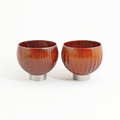 ふるさと納税 手作り漆器 Sukuf Clear Brown ペア 漆器 金属 湯呑 ぐいのみ 小鉢 天然木 本漆 摺漆 食器 湯呑 酒器 日用品 Fitzfishponds Com