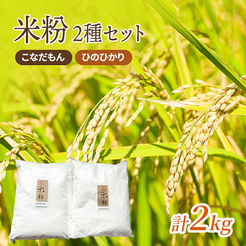 【ふるさと納税】米粉2種セット（こなだもん、ひのひかり）
