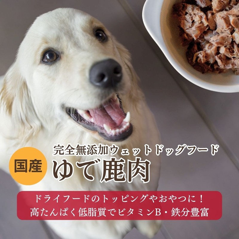【ふるさと納税】[保存料・着色料無添加ウェットドッグフード] 国産ゆで鹿肉 (5パック) 犬 犬用 肉 鹿肉 しか肉 しかにく国産 鹿すね肉 すね肉 鹿すじ肉 コラーゲン ペットフード ドックフード ドライフード 犬用 大型犬 ダイエット 栄養 スープ 京丹後 京都