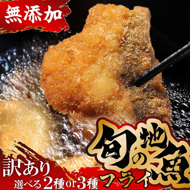 【ふるさと納税】【訳あり】鮮度抜群！無添加　地魚フライ　おまかせセット （各２切&times;２Ｐ） 2種 3種 選べる 種類 ふるさと納税 魚 フライ 惣菜｜京都府京丹後市