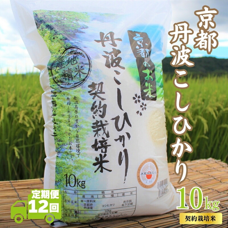 【ふるさと納税】【12カ月定期便】令和7年産 京都丹波産 こしひかり 10kg 合計120kg｜京都府南丹市