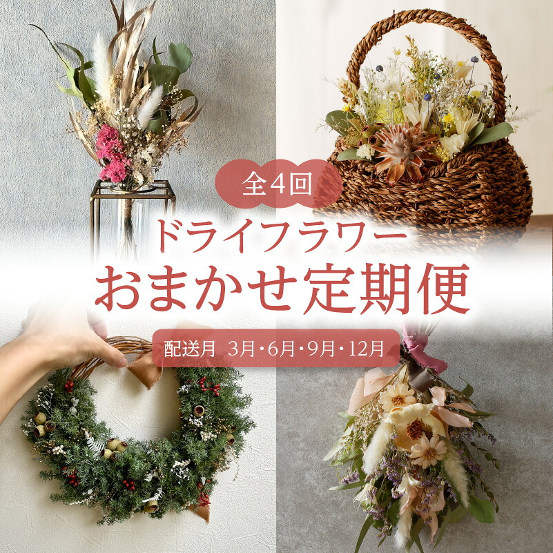 【ふるさと納税】 ドライフラワーのおまかせ定期便（全4回）