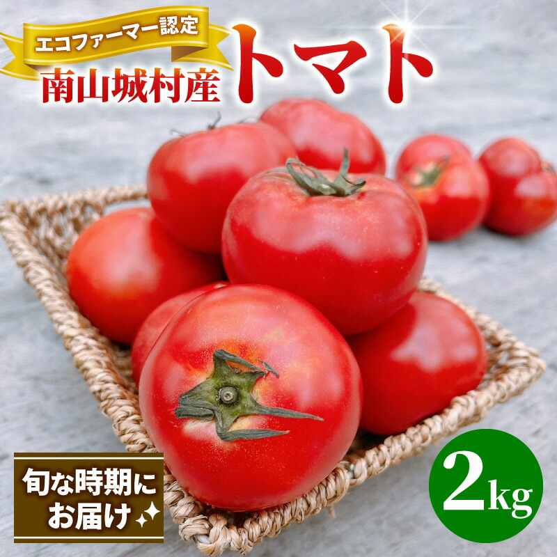 【ふるさと納税】【旬な時期にお届け♪7月下旬より随時配送】内藤おじちゃんが育てる採れたて新鮮な童仙房高原トマト2kgセット◎エコファーマー認定者◎京都府南山城村産 野菜 夏野菜 リコピン サラダ 緑黄色野菜 　お届け：2025年7月下旬～9月中旬まで