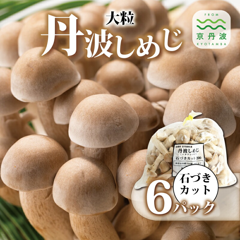 【ふるさと納税】大粒丹波しめじ 石づきカット 6袋セット （ 国産 京都 きのこ キノコ 丹波 しめじ はたけしめじ 大粒 カット 食感 シャキシャキ 天ぷら 鍋 炒め物 ） 新生活応援 ※北海道・沖縄・その他離島への配送不可