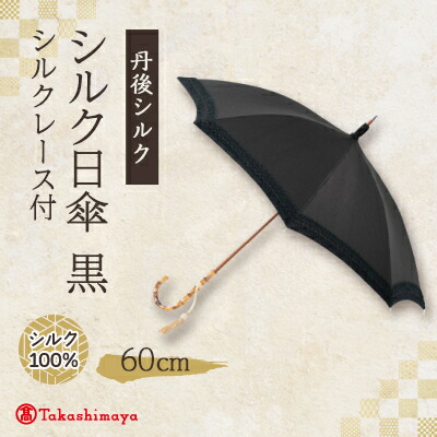 【ふるさと納税】地絹日がさ 地絹スピード競技付(丹後地絹)黒【1367883】