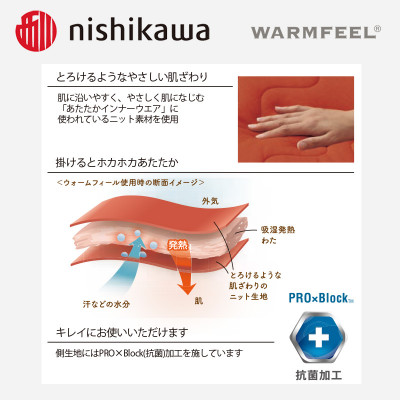 西川のWARMFEEL(ウォームフィール) インナーケット ネイビー 150×210cm