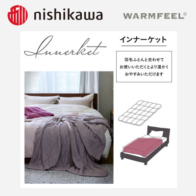 西川のWARMFEEL(ウォームフィール) インナーケット ネイビー 150×210cm