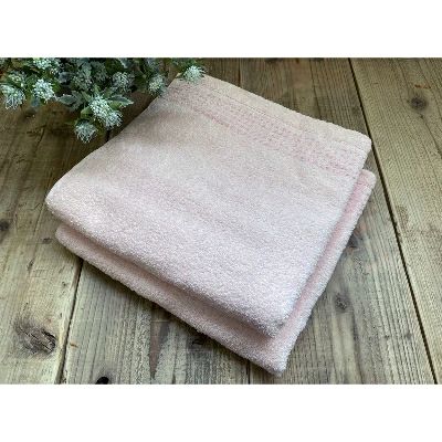 【ふるさと納税】オーガニックコットン バスタオル 2枚組 ピンク 約60×120cm通常サイズ｜オーガニックコットン タオル かわいい おしゃれ 人気 綿100% 送料無料 [0559]