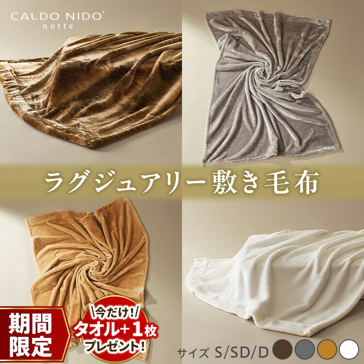 CALDO NIDO 敷き毛布　グレー 吸湿発熱 敷き毛布／シングル》1分で5℃アップ！ 軽さとなめらか