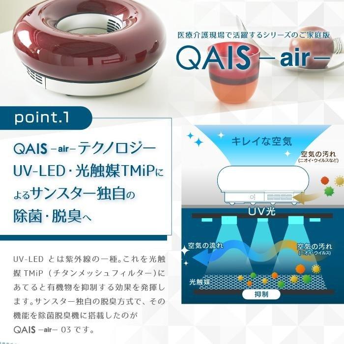 空間除菌脱臭機 QAIS-air-03 ロワイヤルレッド（空気清浄機） 大阪府