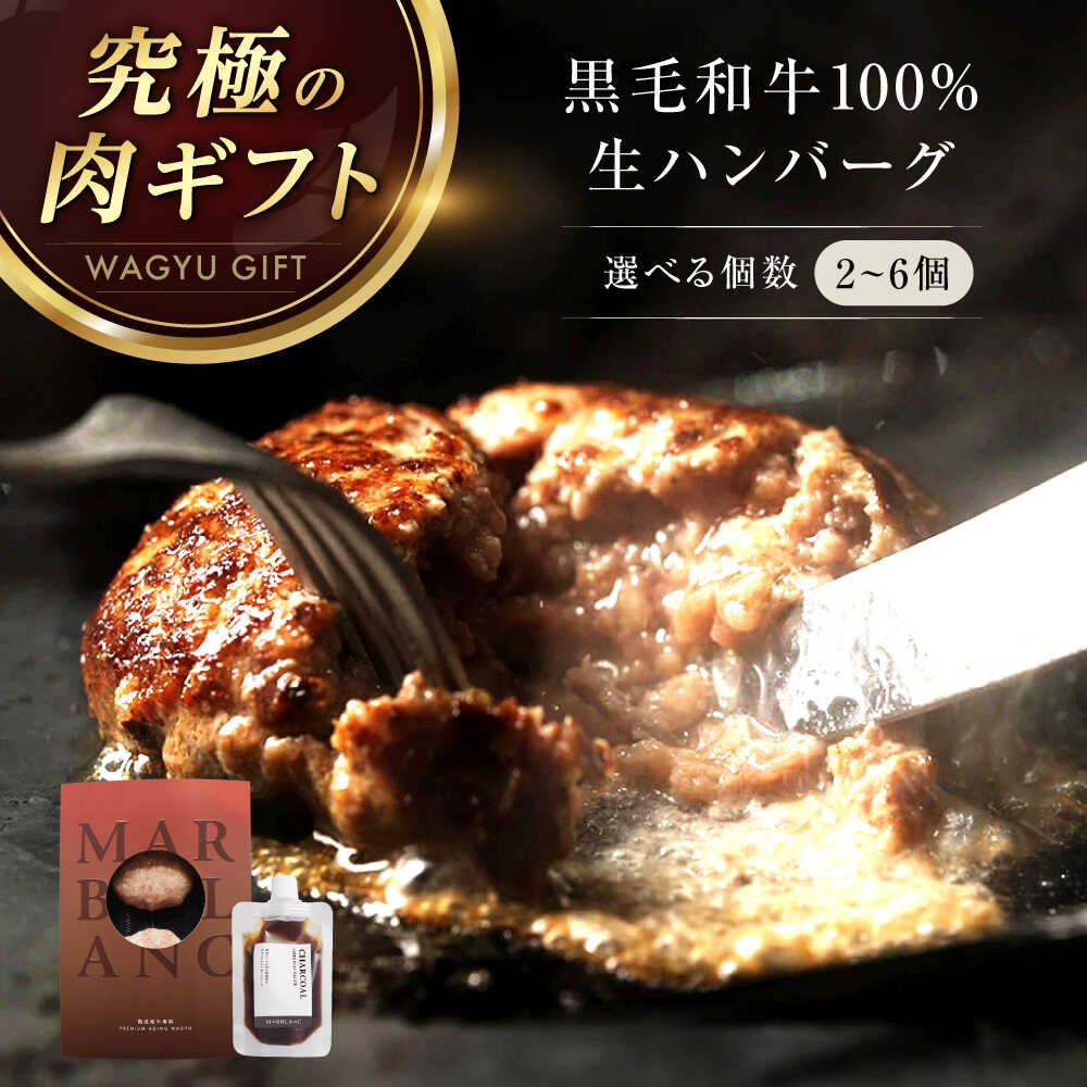 【ふるさと納税】【容量をお選びください】【ステーキ超え】黒毛和牛 生ハンバーグ 《フレンチシェフ監修ソース付き》肉 ハンバーグ 冷凍 牛肉 黒毛和牛 和牛 国産牛 デミグラス 生ハンバーグ ハンバーグ 人気 大阪府高槻市/株式会社MARBLANC[AOAS009]