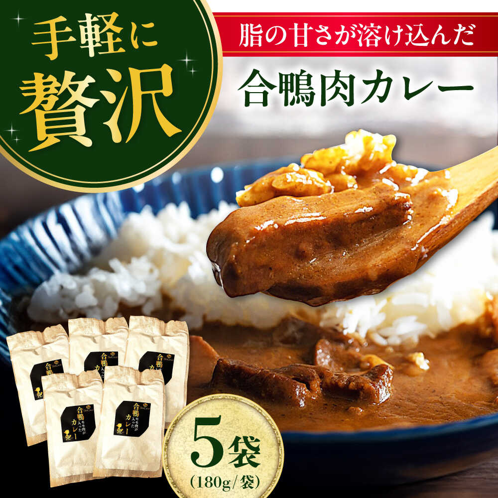 【ふるさと納税】合鴨モモ肉が入ったカレー×5個セット 鴨肉 カモ肉 カレー レトルト ギフト 常温保存 大阪府高槻市/大平産業株式会社[AODA004]