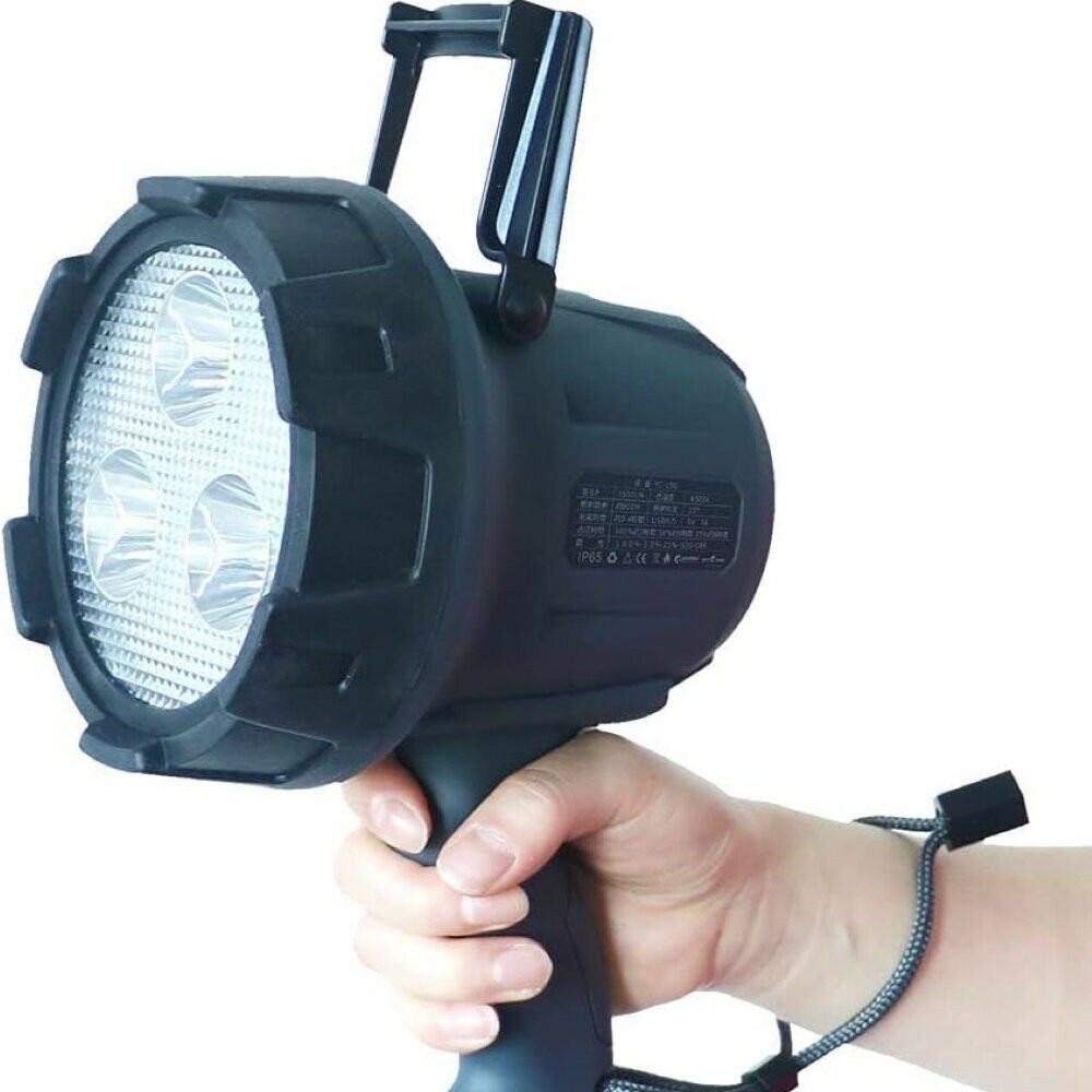 【ふるさと納税】充電式LEDスポットライト 15W USB出力 遠距離照射 狭角15° 懐中電灯 ハンドライト 長距離照射 遠くまで照射 YC-15G | 防災グッズ 防災用品 防災 アウトドア レジャー 照明 投光器 防水 防雨 屋外 人気 おすすめ 送料無料