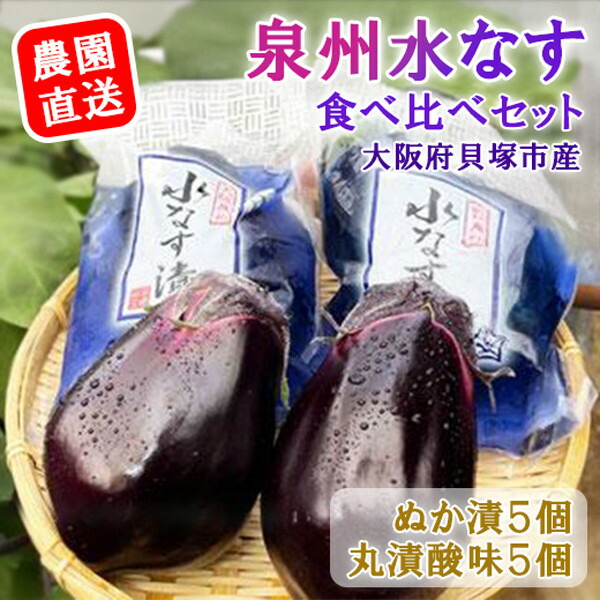 【ふるさと納税】水なす丸漬酸味２個＋生水なす２個