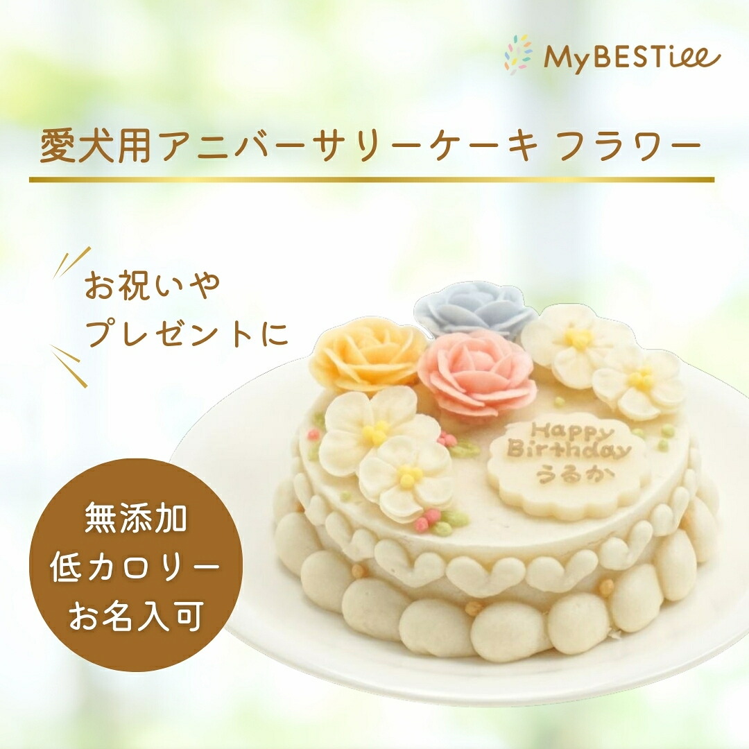 【ふるさと納税】犬用 ケーキ 無添加 ペット 愛犬 誕生日 お祝い 国産 ヘルシー 低脂肪 低カロリー アニバーサリー プレゼント お祝い パーティー 文字入れ 名入れ バースデー 小型犬 中型犬 大型犬 ワンコ ワンちゃん おやつ ドッグフード ペットフード MyBESTiee [2227]