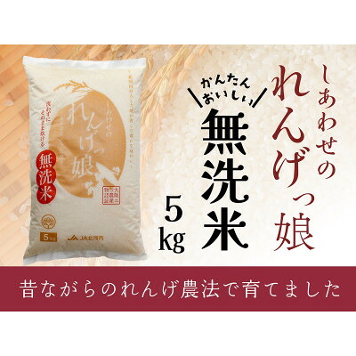 【ふるさと納税】しあわせのれんげっ娘 5kg (無洗米)【1301845】|大阪府枚方市