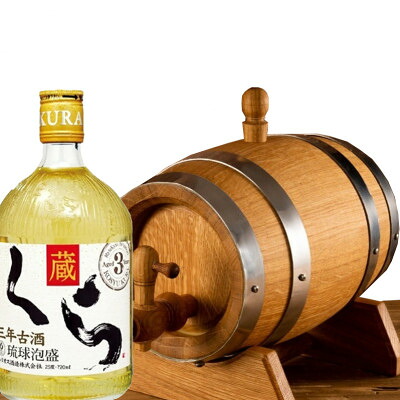 【ふるさと納税】枚方熟成泡盛 くら古酒 25度 720ml × 1本 +本格熟成 ミニ樽2Lサイズオリジナルセット【1665872】