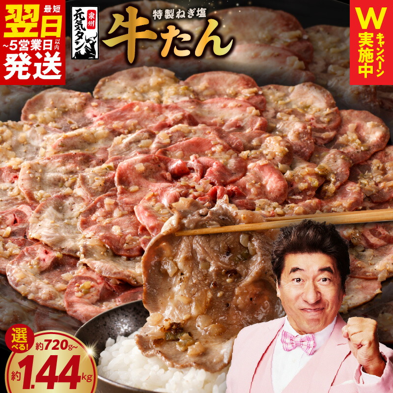 【ふるさと納税】＼最短翌日～5営業日以内発送／ 訳あり 発送時期が選べる 牛肉 牛タン 成型 食べ比べ タン スライス 薄切り ネギ塩タン 特製ねぎ塩タレ 焼肉 焼くだけ 簡単調理 便利 小分け 真空パック サイズ不揃い 冷凍 送料無料 泉佐野市 肉の泉佐野 楽天限定 アキラCP