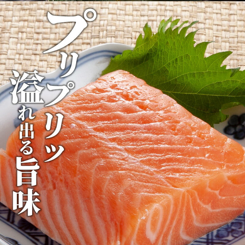 【ふるさと納税】アトランティックサーモン刺し身用ポーション小分け1kg（5～6パック）