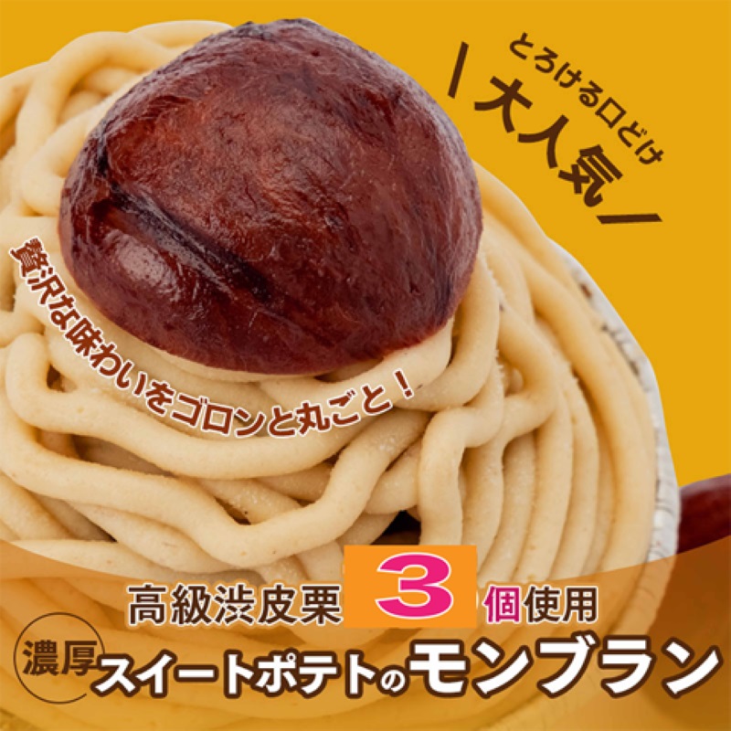 SALE／68%OFF】 たっぷり 高級渋皮栗3個と芋匠さのや自慢のスイートポテトが入ったモンブラン 640g 4個×160g  gefert.com.br