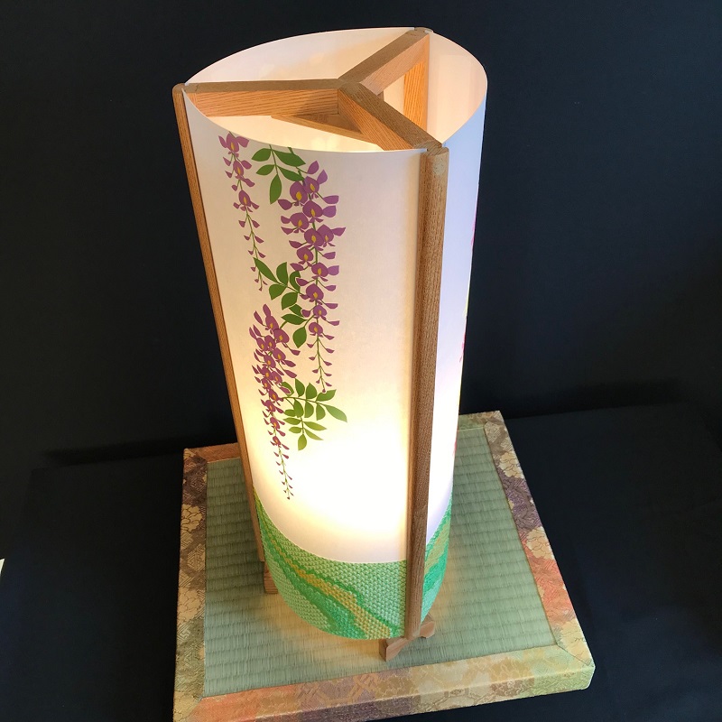 【ふるさと納税】着物生地で作ったおしゃれな行灯（あんどん） 花三様