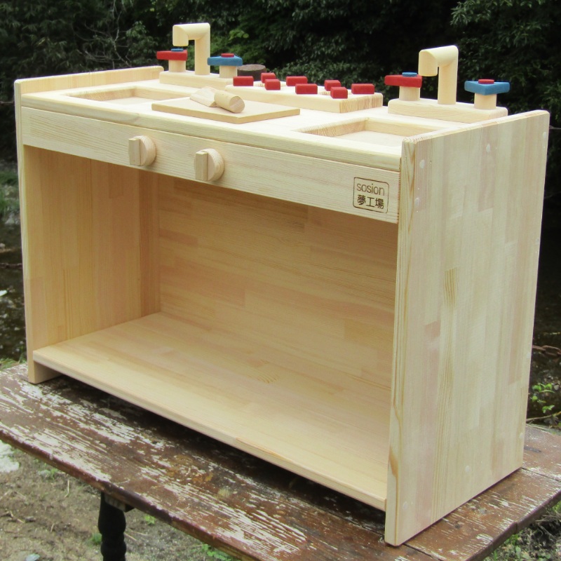 【ふるさと納税】手作り木製 ままごとキッチン KBM-W|大阪府泉佐野市