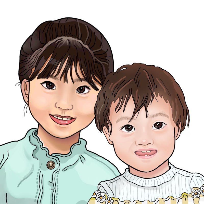【ふるさと納税】プレゼントにピッタリ！似顔絵アート 2名｜大阪府泉佐野市 37,700円
