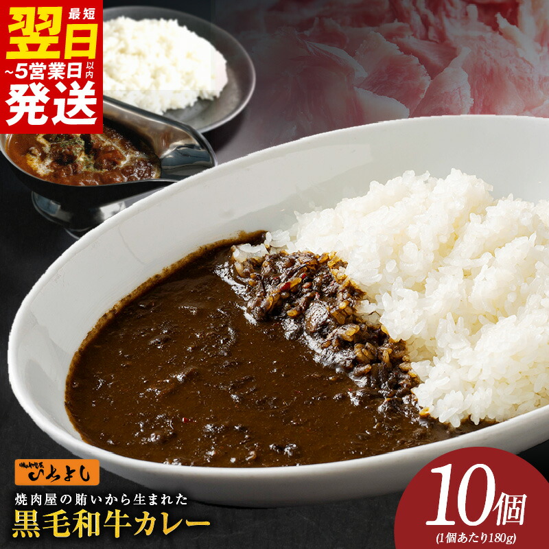 【ふるさと納税】＼最短翌日～5営業日以内発送／ 牛肉 国産 和牛 カレー 180g 10個  生活応援 レトルト 惣菜 本格かれー 簡単調理 防災 備蓄 小分け 焼肉問屋いちよし 和牛カレー 温めるだけ 時短 レトルトカレー 常備用 防災グッズ 保存食 泉佐野市 送料無料 肉の泉佐野