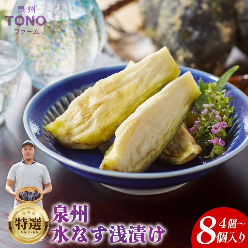 【ふるさと納税】＼内容量が選べる／泉州TONOファーム特選 着色料・保存料無添加 水なす漬け