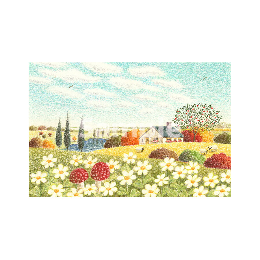 【ふるさと納税】渡辺美香子 版画作品「楽しい季節」｜大阪府河内長野市