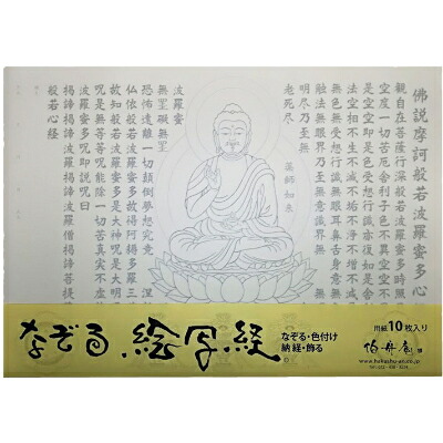 【ふるさと納税】絵写経質問用紙 No25 薬師如来 般若心経 10枚入り口・入口【1215055】