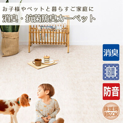【ふるさと納税】【4.5畳】お子さんや愛玩動物と暮らすご身寄りの好いたらしい引っ敷き 象牙色(エミリア4.5畳IV)【1492920】
