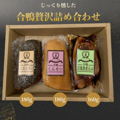 【ふるさと納税】合鴨3種詰合せ_ 合鴨 詰合せ 合鴨ロース 鴨 かも カモ 鴨肉 かも肉 カモ肉 3種 詰め合わせ 燻製 くんせい パストラミ 煮込み 惣菜 酒の肴 おかず おつまみ 加工品 しっとり ジューシー 贈答 ギフト プレセント 送料無料 【配送不可地域：離島】【1499309】